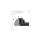 Folding Sofa Bed Convertible Sleeper Chair with Pillow Dark Grey