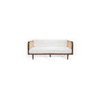 Couture Collection - Petroski French Cane Sofa, Walnut Wood Frame with Natural Rattan Sides, Modern Design (DUP1007D)
