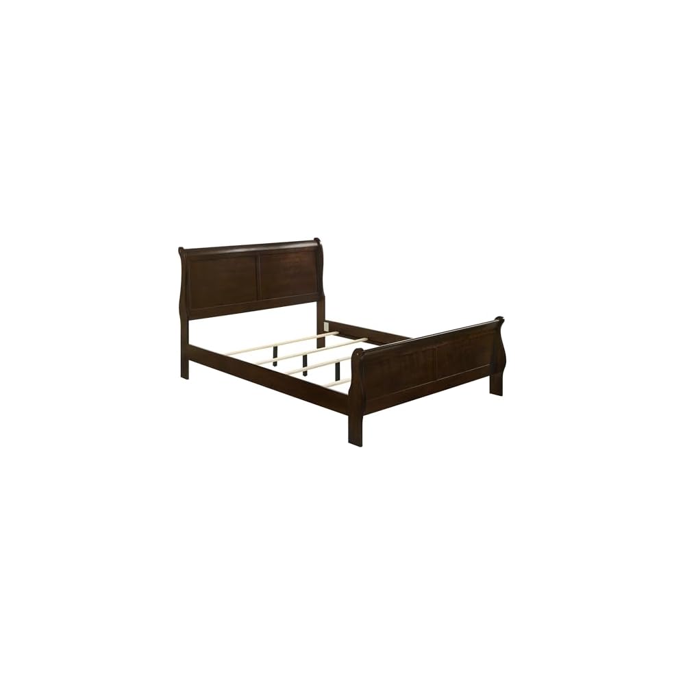 Coaster Louis Philippe Queen Traditional Sleigh Bed, Cappuccino 202411Q
