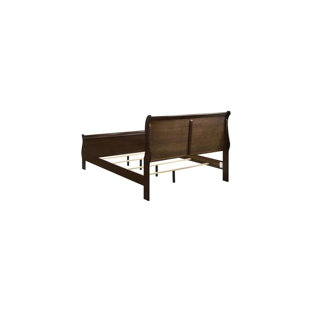 Coaster Louis Philippe Queen Traditional Sleigh Bed, Cappuccino 202411Q