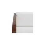 Couture Collection - Petroski French Cane Sofa, Walnut Wood Frame with Natural Rattan Sides, Modern Design (DUP1007D)