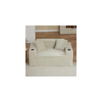 Boneless Sofa Couches with Cup Holder (Camel, Loveseat)