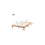 Naturalista Classic - 12 Inch Solid Wood Platform Bed with Wooden Slats, No Box Spring Needed, Easy Assembly, Full, Natural Pine