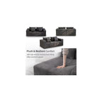 79'' Oversized Cloud Sectional Boneles Loveseat with 2 Throw Pillows, Washable Corduroy, Modern 2 Seater Couches, 39" Deep Seat, 28D Memory Foam for Living Room/Apartment (Gray)