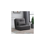 Folding Sofa Bed Convertible Sleeper Chair with Pillow Dark Grey
