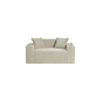 Boneless Sofa Couches with Cup Holder (Camel, Loveseat)