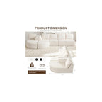 144" Oversized Sectional Sofa, Boneless Couches for Living Room