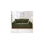 78" Corduroy Small Couches for Living Room, Modern Upholstered Loveseat Sofa with USB & Cup Holders, Side Pocket, Soft Deep 2-Seater Sofa Couch for Living Room Bedroom Office Apartment (Green)