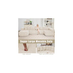 146'' Modular Oversize Sectional Couch, Modern U-shaped Sofa Chaise Lounge