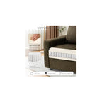 2 Pieces Chenille Sofa Sets w/Comfortable Back Cushions, Brown
