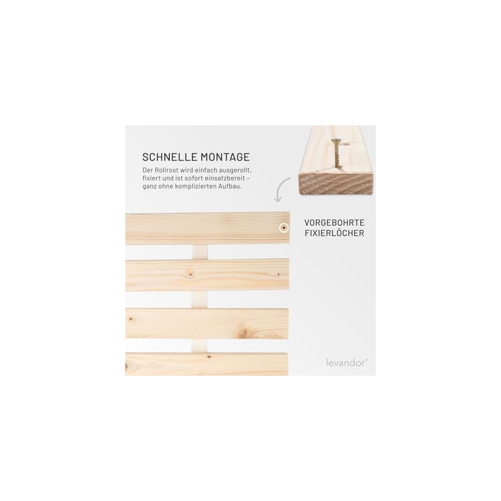 Rollrost Premium 90x200 (23 Latten) Rolllattenrost Lattenrost Bettrost Rollroste Holzlatten Latten Rost