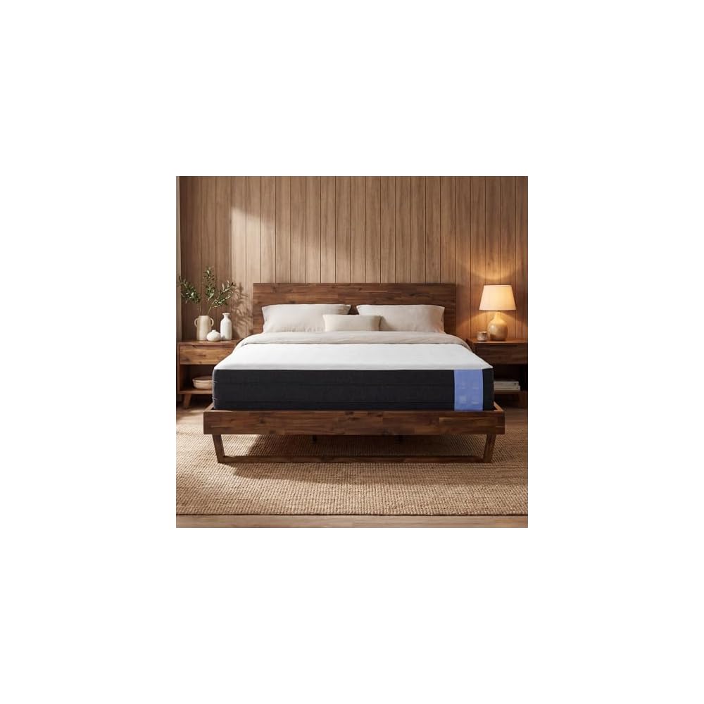 Hako G3 Queen Solid Acacia Wood Bed, Tool-Free Assembly