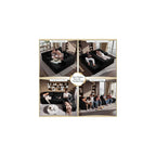 108" Black Corduroy Modular Sectional Sofa L-Shaped Cloud Couch with Left Facing Chaise, Boneless Deep Seat Sofa, No Assembly Compressed Couch for Living Room & Apartment