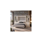 Queen Murphy Bed with Desk and Storage, Space-Saving Wall Bed with Cabinets