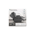 Reclining Sofa, Power Reclining Sofa with Drop-Down Table & Cup Holders, Modern 3 Seat Power Reclining Couch, Wall Hugger Sofa Recliner for Living Room Furniture Sets(Dark Gray)