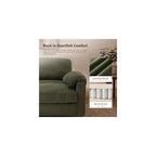 115'' U Shaped Modular Sectional Sofa, Corduroy Cloud Couch with Deep Comfy Seat & Movable Ottoman,Oversized 7-Seater Sofa for Living Room, Green