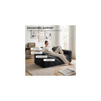 63 Inch Boneless Loveseat Sofa, Cloud Couch for Apartment, Gray