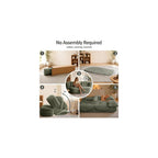 78" Full-Size Boneless Couch, 2-in-1 Convertible Sofa（Green）