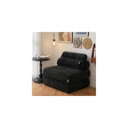 Boneless Folding Sofa Bed, Convertible Sleeper Chair, Black