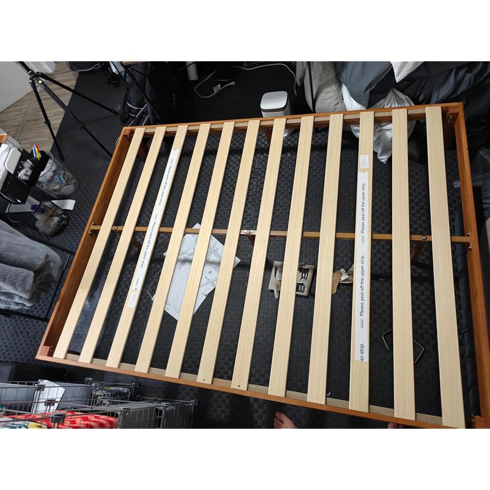 Naturalista Classic - 12 Inch Solid Wood Platform Bed with Wooden Slats, No Box Spring Needed, Easy Assembly, Full, Natural Pine