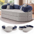 Premium 79" L Versatile Sectional Convertible Sofa Bed Couch