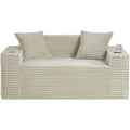 Boneless Sofa Couches with Cup Holder (Camel, Loveseat)