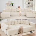 146'' Modular Oversize Sectional Couch, Modern U-shaped Sofa Chaise Lounge